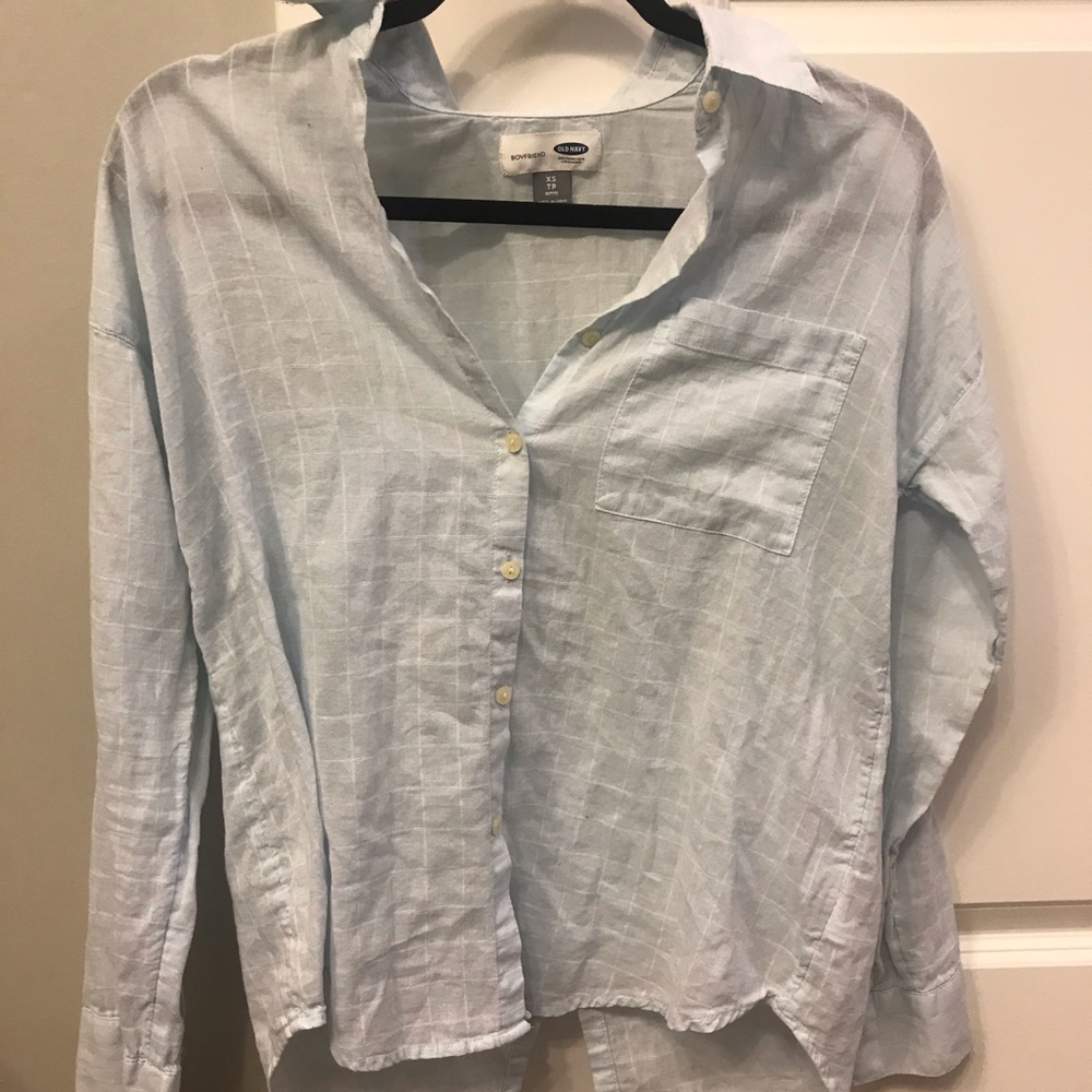 Light Blue Old Navy Boyfriend Button Down size XS